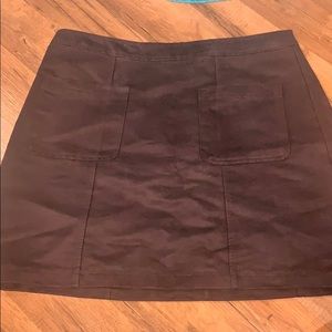 Charcoal Grey Suede Mini-Skirt